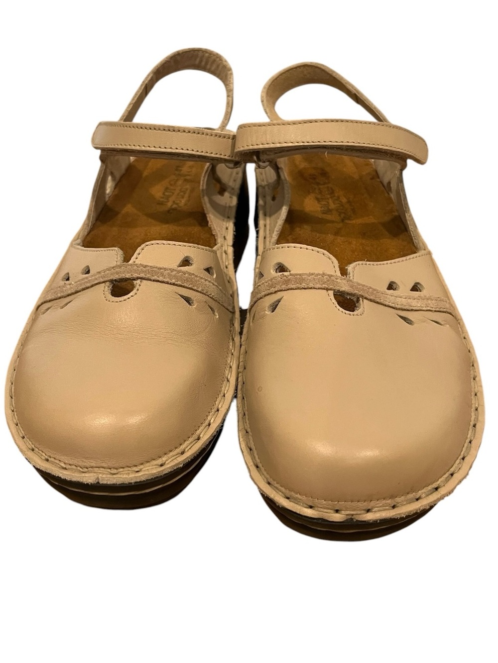Naot Tan Leather Mary Jane Shoes with Strap size 41